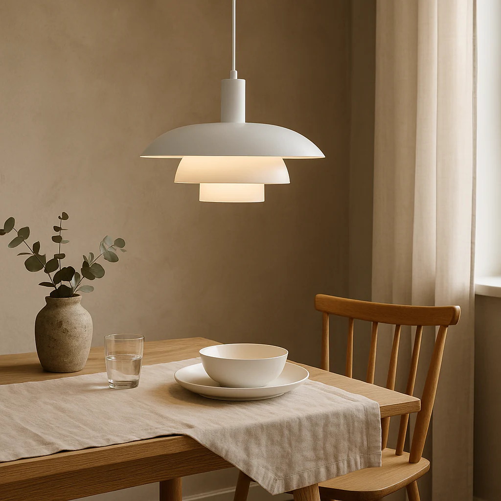 Danish-Style Nordic Pendant Light - Minimalist Dome Lamp - Image 38
