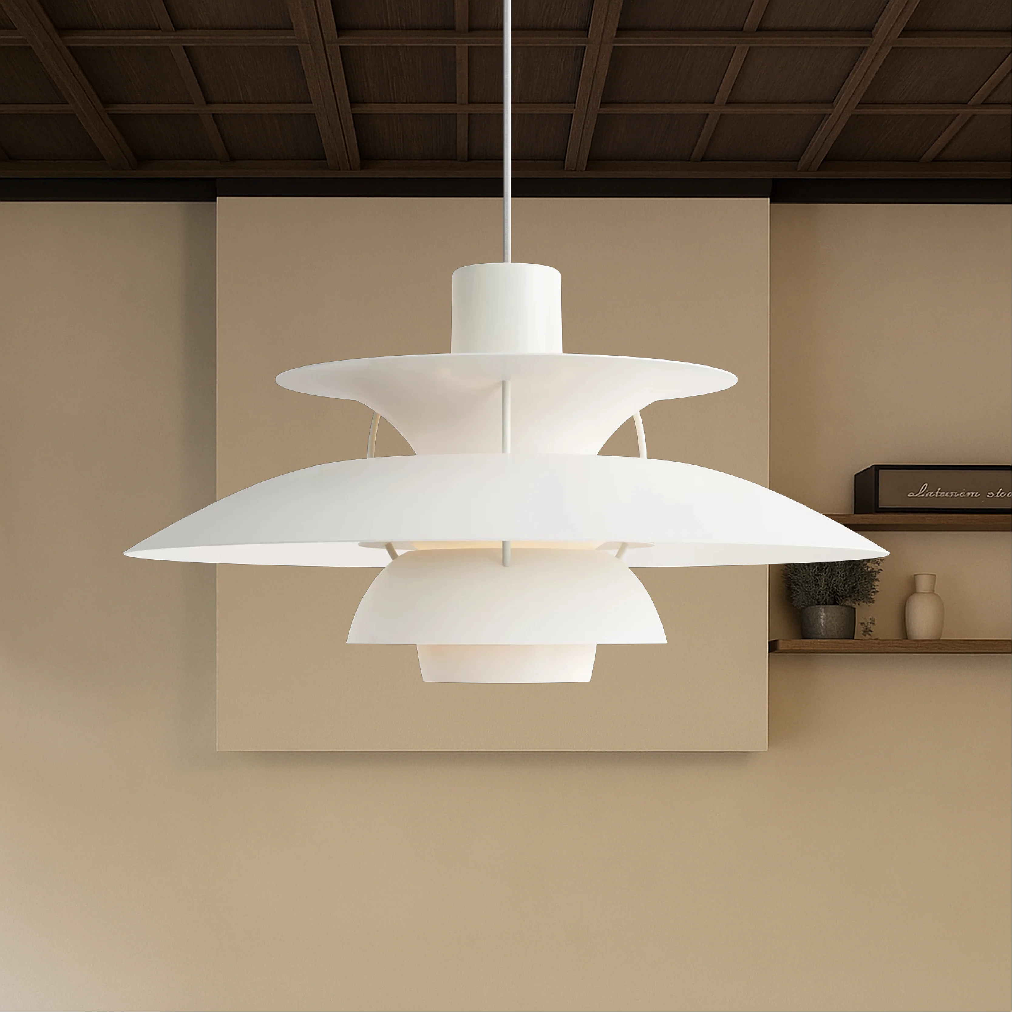 Layered Nordic Pendant Light with Sculptural Shade - Image 25